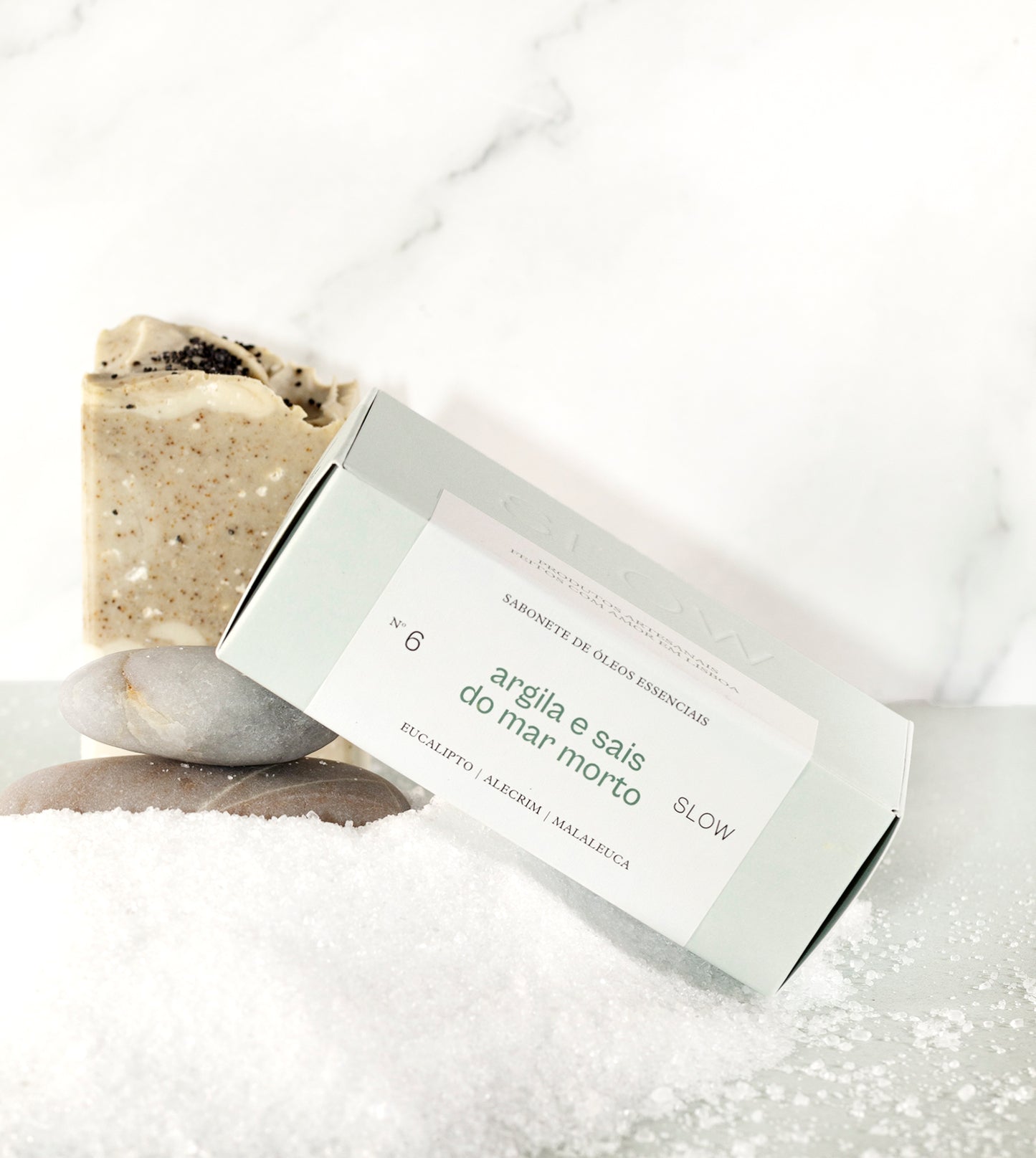 Sabonete Sal e Argila do Mar Morto - Eucalipto, Alecrim e Melaleuca
