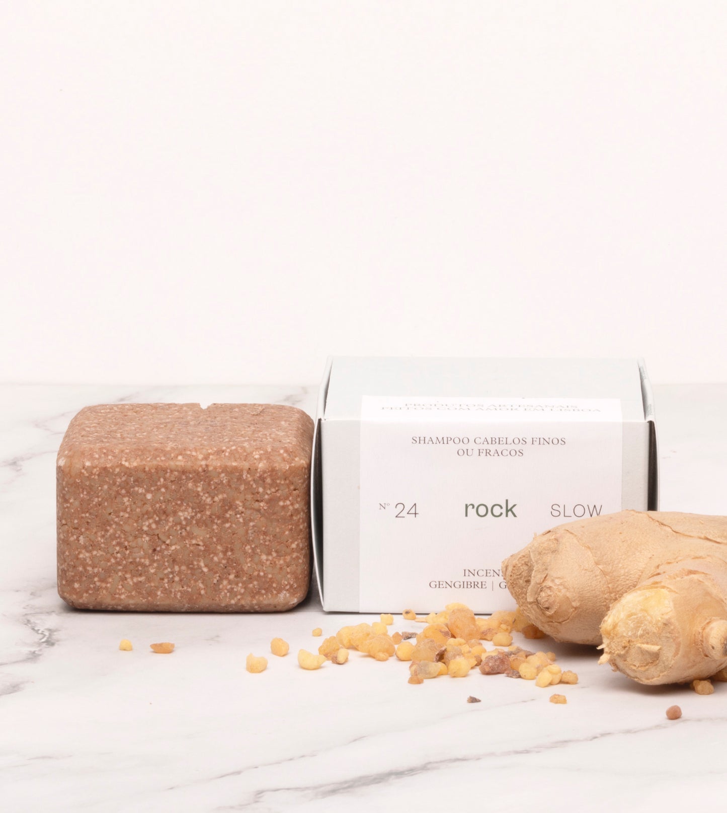 Shampoo Rock para Cabelo Fraco ou Fino - Gengibre, Gerânio e Basílico