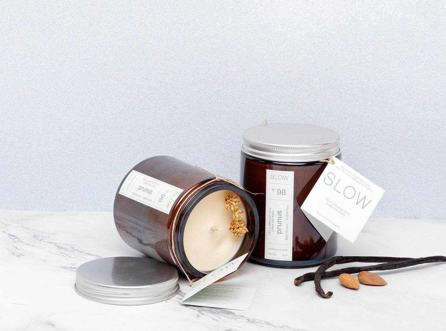 Vela Jar Prunus - Baunilha e Amêndoa