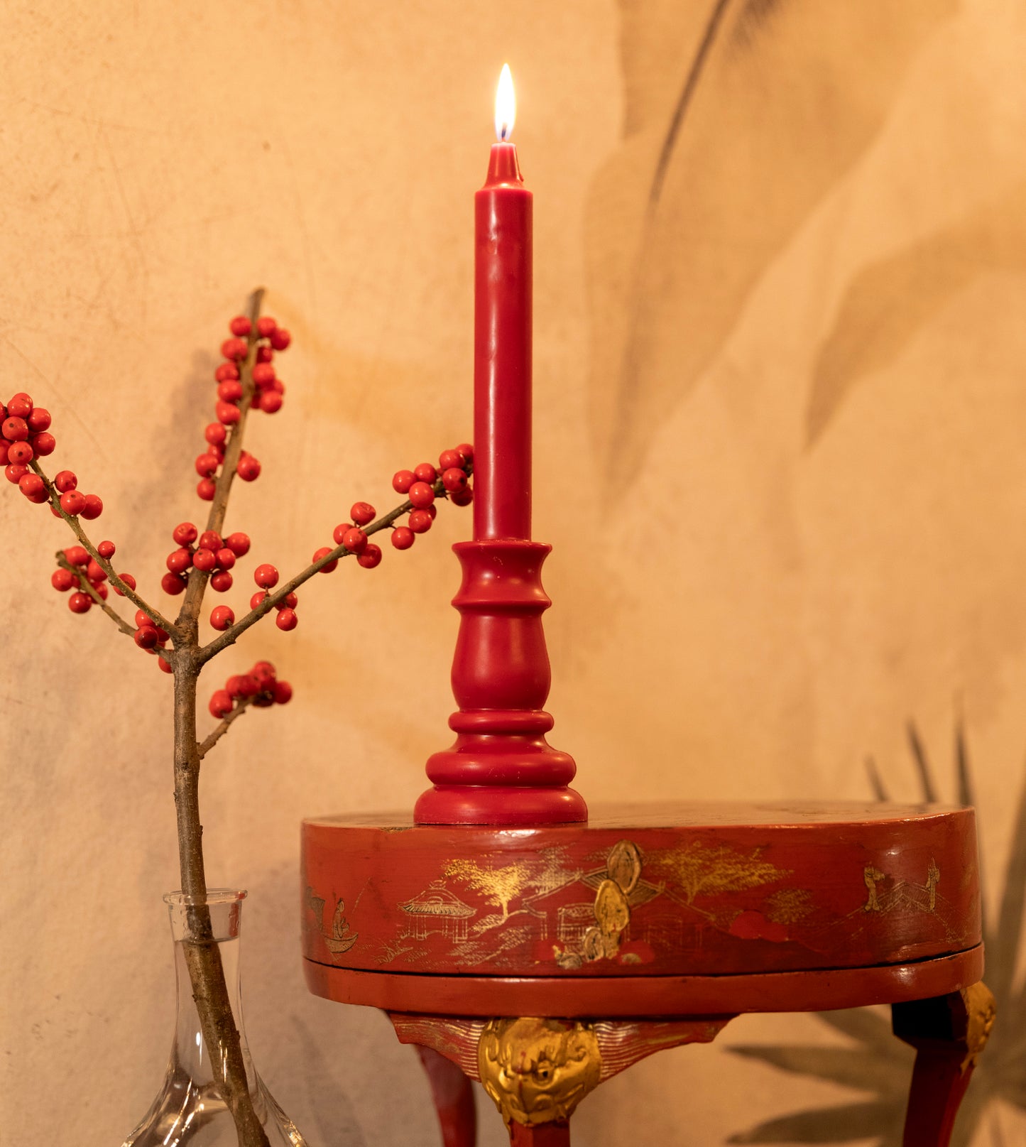 Vela Castiçal Gerânio