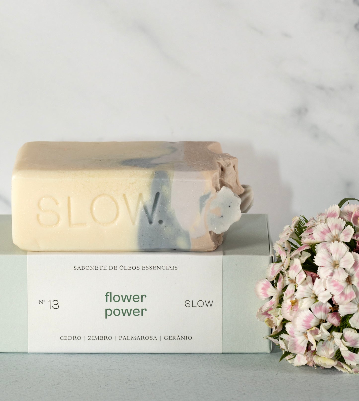 Sabonete Flower Power - Cedro, Zimbro, Palmarosa e Gerânio