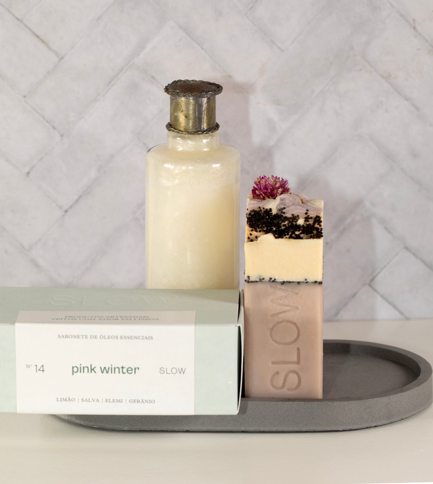 Sabonete Pink Winter - Limão, Salva, Elemi e Gerânio