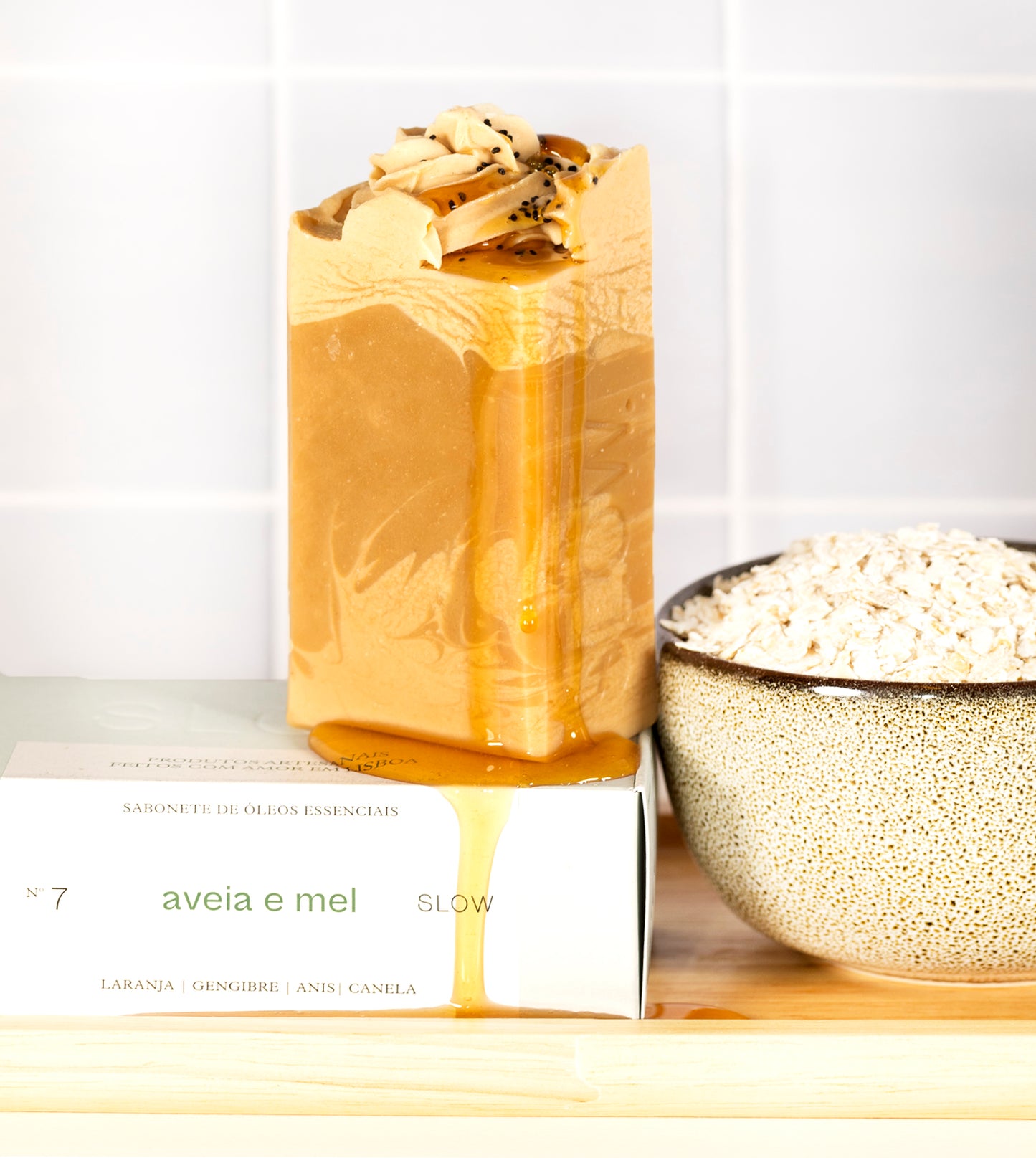Sabonete Aveia e Mel - Laranja, Gengibre, Anis e Canela