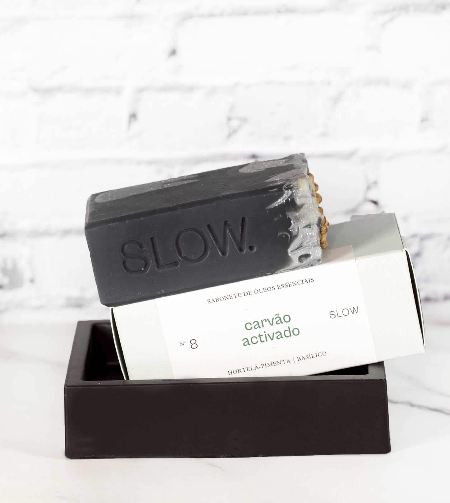 Sabonete Carvão Ativado - Hortelã-pimenta e Basílico