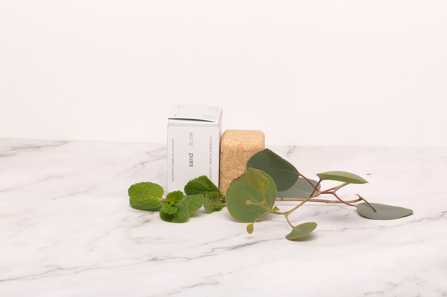 Shampoo Sand para Cabelo Oleoso - Erva-príncipe, Eucalipto e Hortelã-pimenta