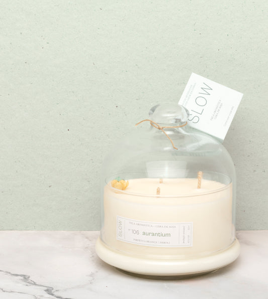 Vela Bomboniere Aurantium - Amaranto Branco e Neroli