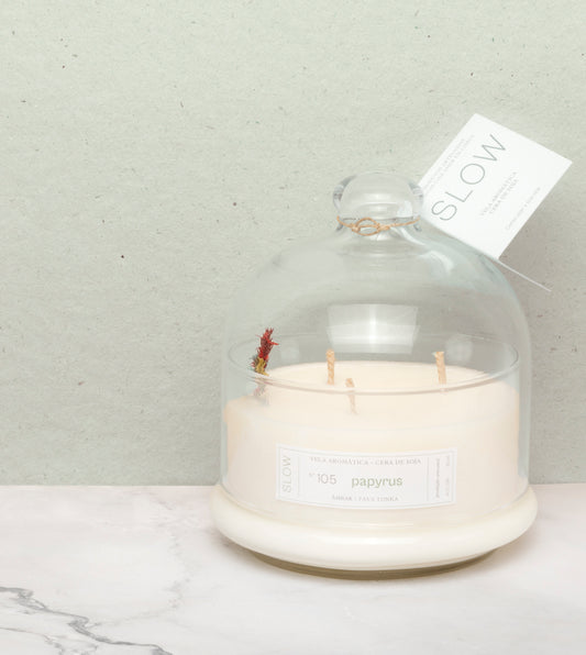 Vela Bomboniere Papyrus - Âmbar e Fava Tonka