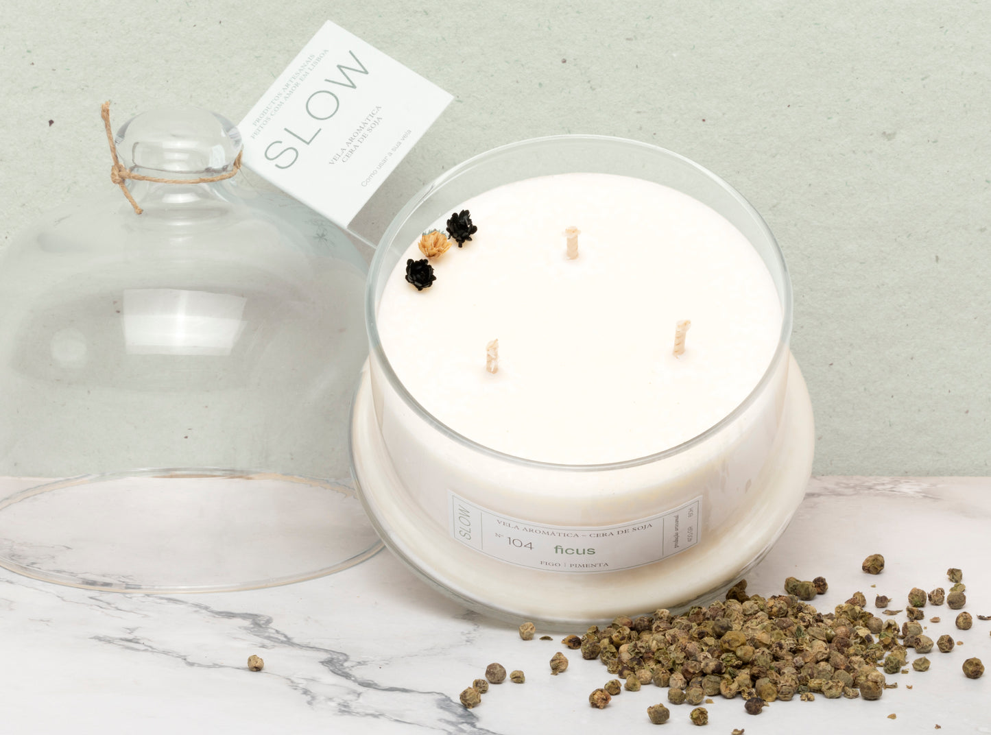 Vela Bomboniere Ficus - Figo preto e Pimenta