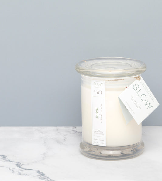 Vela Status Sativa - Cânhamo e Incenso