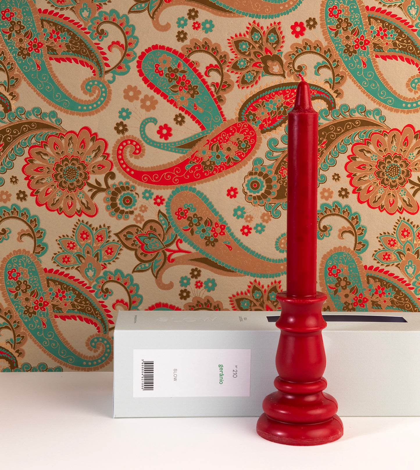 Vela Castiçal Gerânio