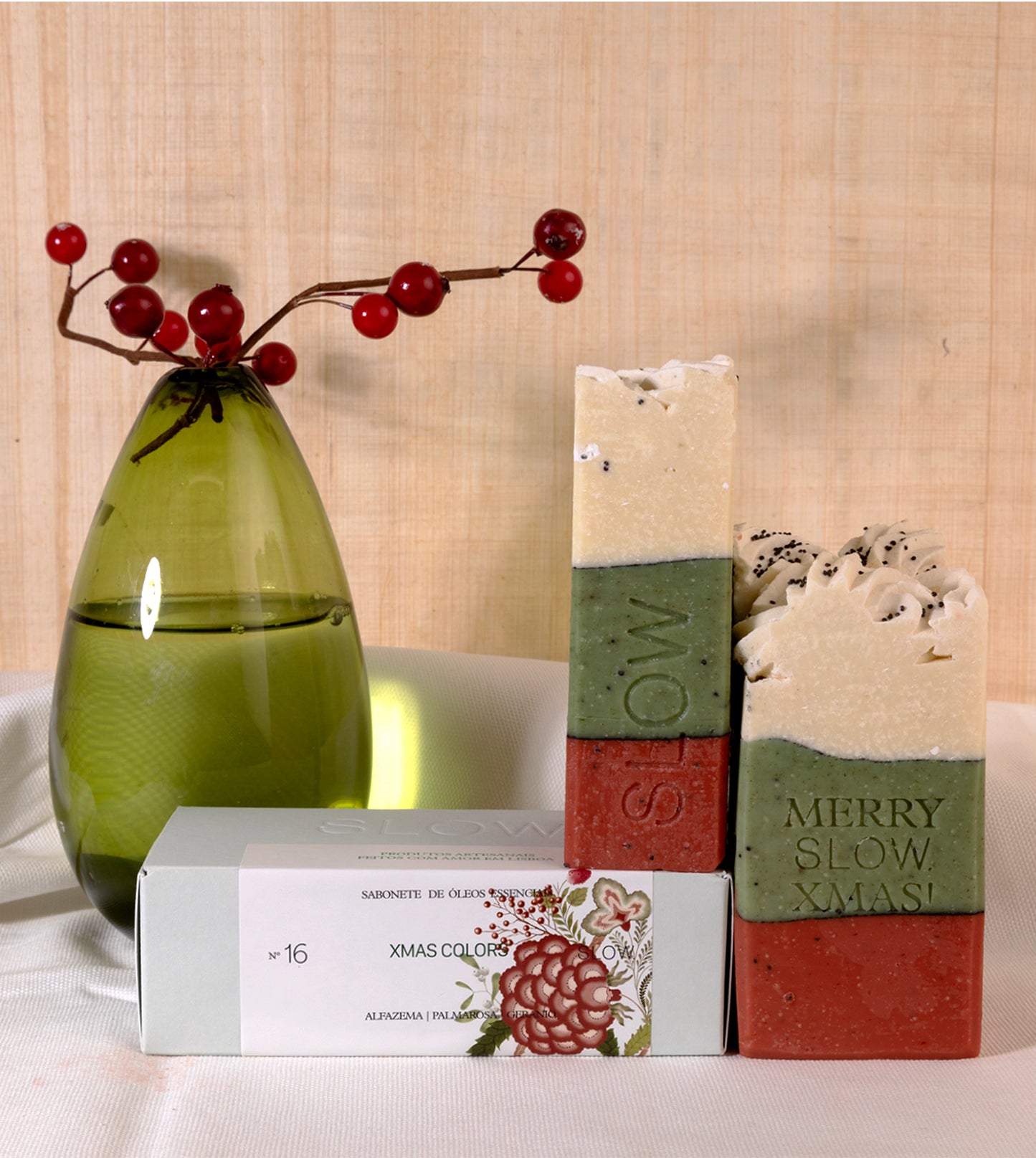 Sabonete "Xmas Colors" - Alfazema, Palmarosa e Gerânio